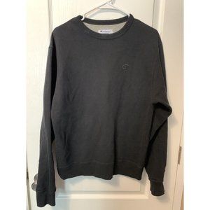 Champion Size S Men's Powerblend Fleece Pullover Sweatshirt - Black H170